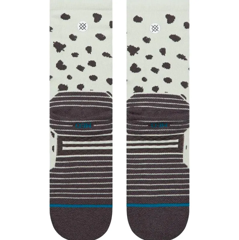 Calze Stance Perf Run Womens Crew Mid Cushion Sock Leopard Light Blue