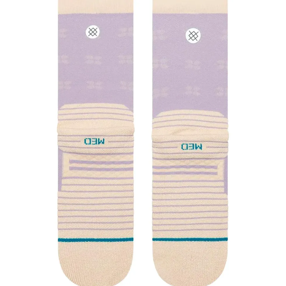 Calze Stance Perf Run Womens Crew Mid Cushion Sock Latta Lilac