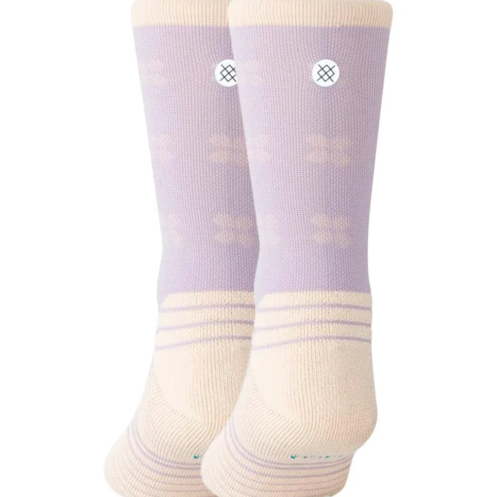 Calze Stance Perf Run Womens Crew Mid Cushion Sock Latta Lilac