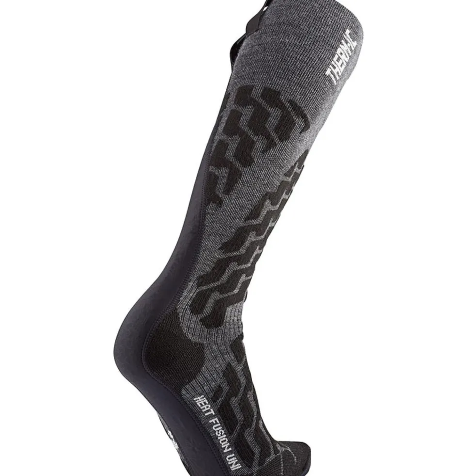 Calze Therm-Ic Powersock Set Heat Fusion Uni + S-Pack 1200 Black Grey
