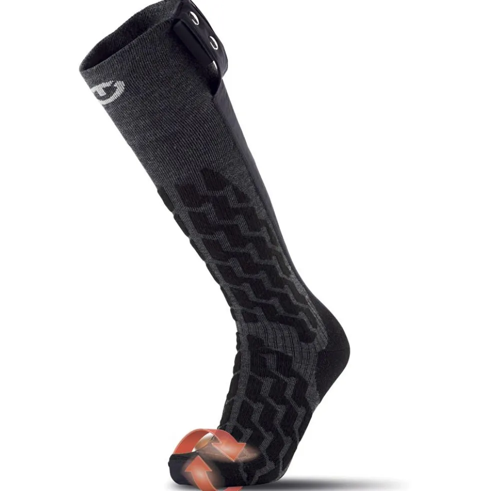 Calze Therm-Ic Powersock Set Heat Fusion Uni + S-Pack 700 Black Grey