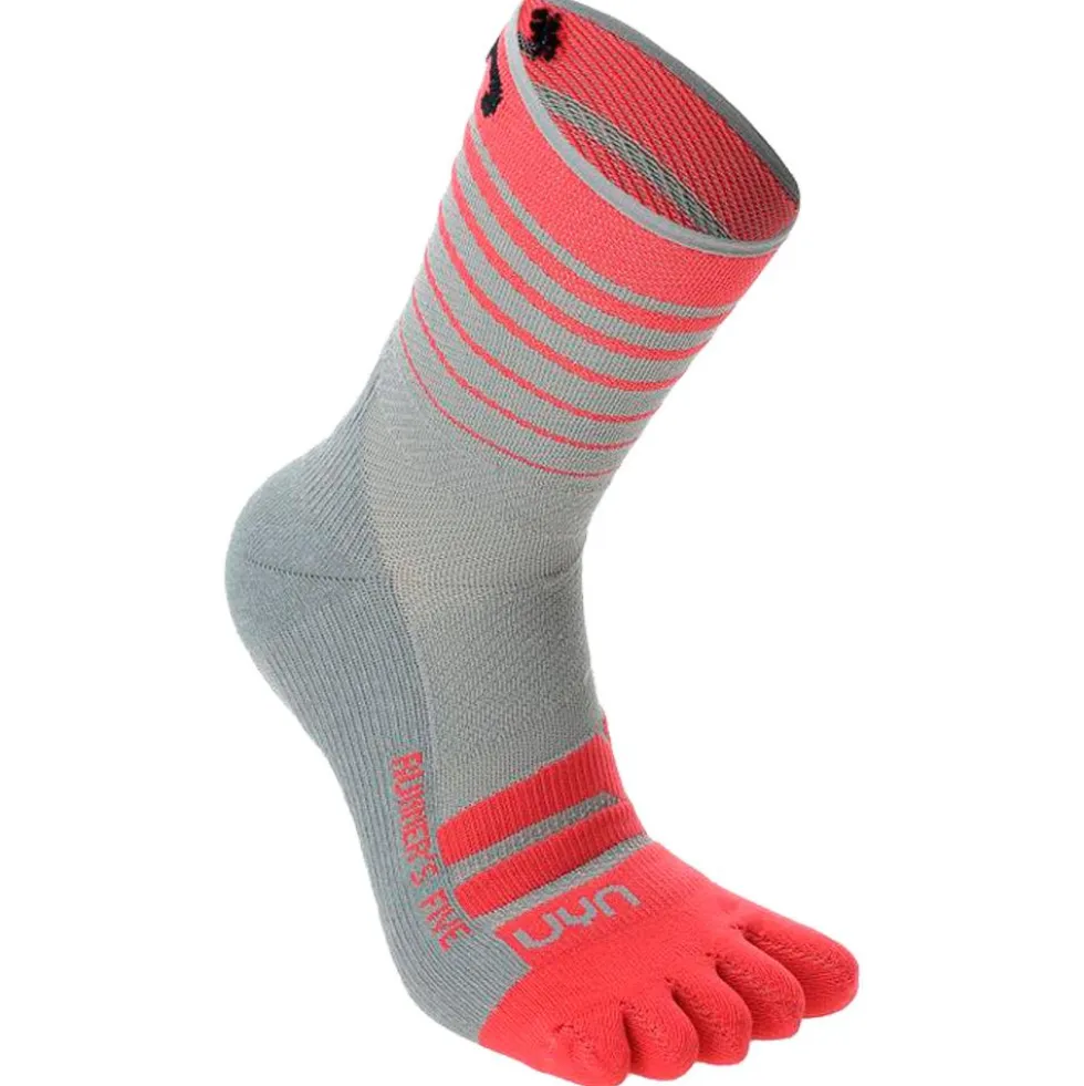 Calze Uyn Runner's Five Woman Light Grey Pink
