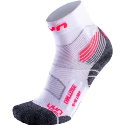 Calze Uyn Run Trail Challenge Lady White Coral Fluo