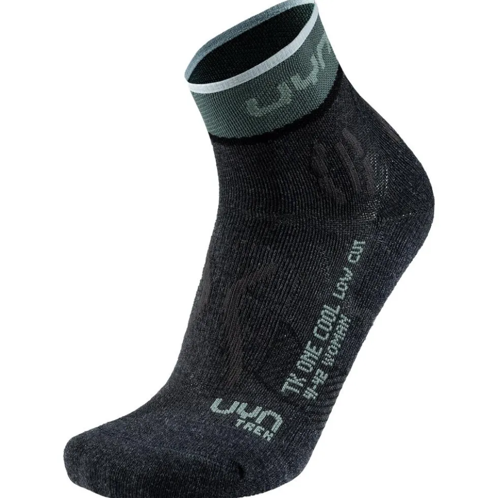 Calze Uyn Woman Trekking One Cool Low Anthracite Balsam Green