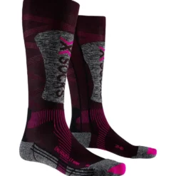 Calze X Socks Ski Energizer Lt 4.0 Wmn Black Fluo Pink Stone Grey Melange