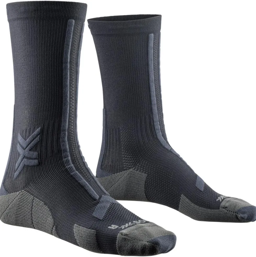 Calze X Socks Trail Run Discover Crew Black Charcoal