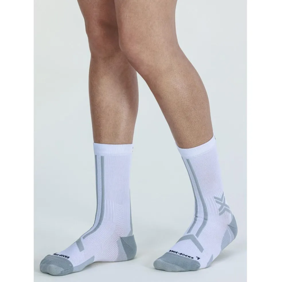 Calze X Socks Trail Run Discover Crew Arctic White Pearl Grey