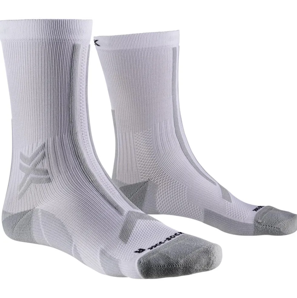 Calze X Socks Trail Run Discover Crew Arctic White Pearl Grey