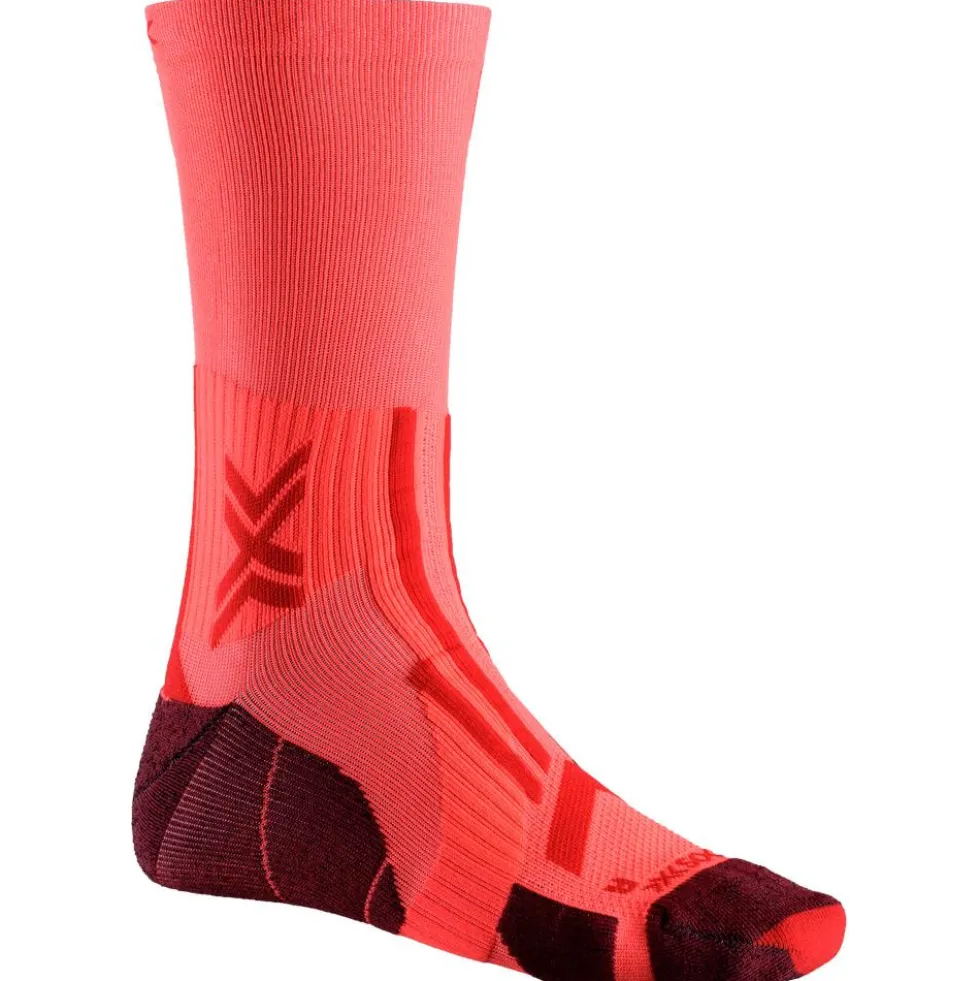 Calze X Socks Trail Run Perform Crew Fluo Red Namib Red