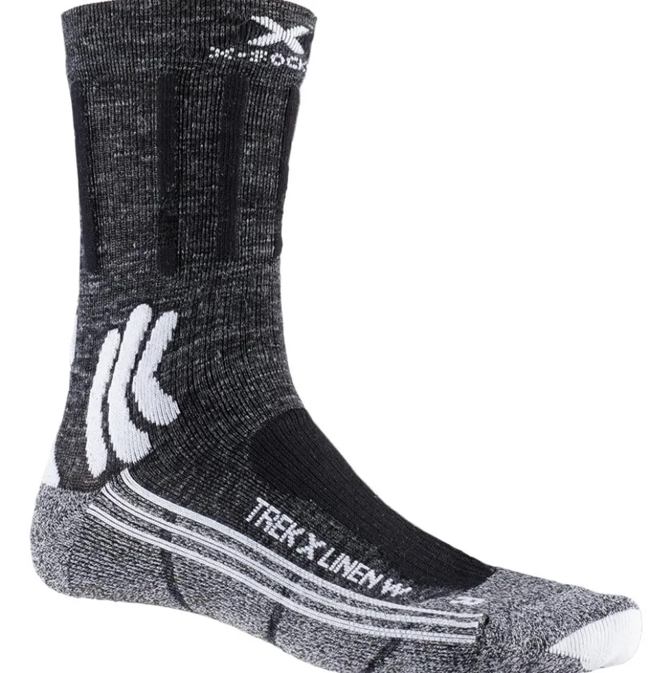 Calze X Socks Trek X Linen 4.0 Lady Dolomite Grey Melange Opal Black