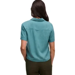 Camicia da trekking Black Diamond W's Scenic Route Short Sleeve Creek Blue Glacier