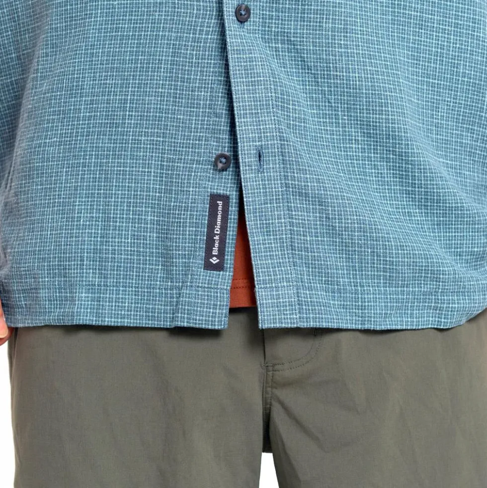 Camicia da trekking Black Diamond Scenic Route Short Sleeve Midnight Blue Glacier