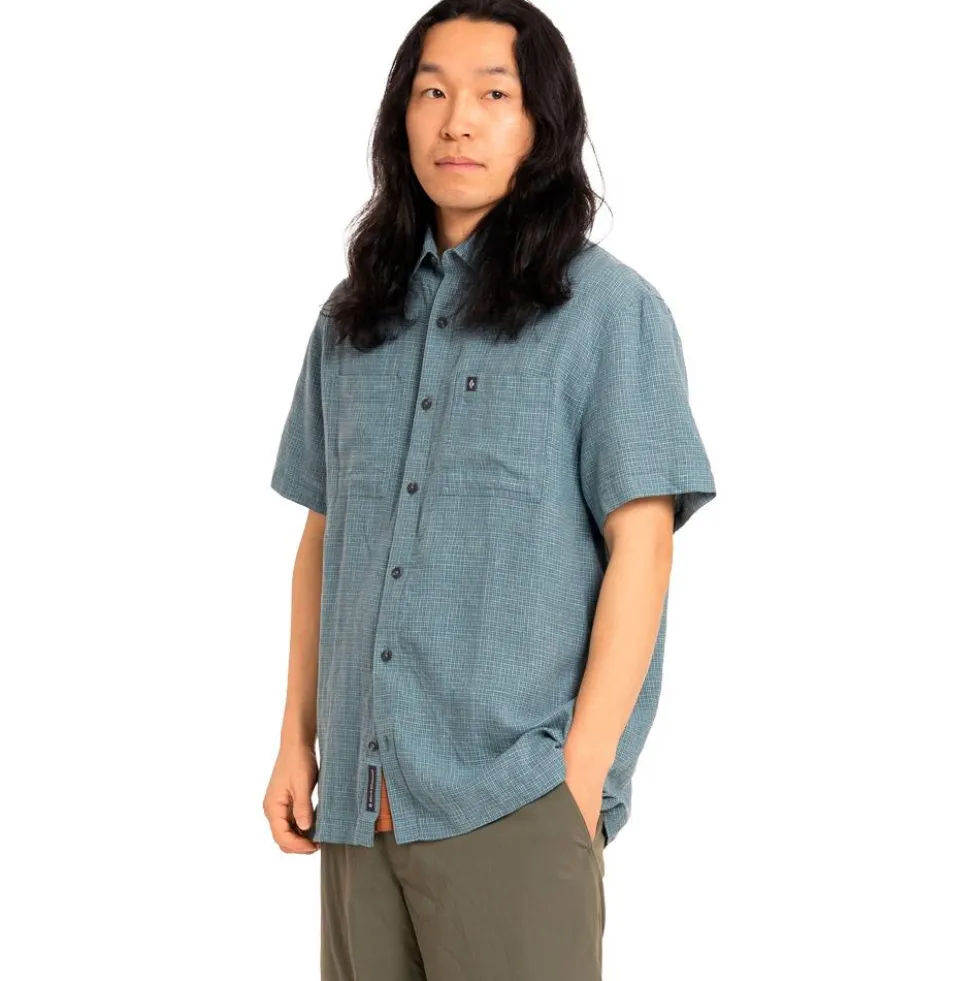 Camicia da trekking Black Diamond Scenic Route Short Sleeve Midnight Blue Glacier