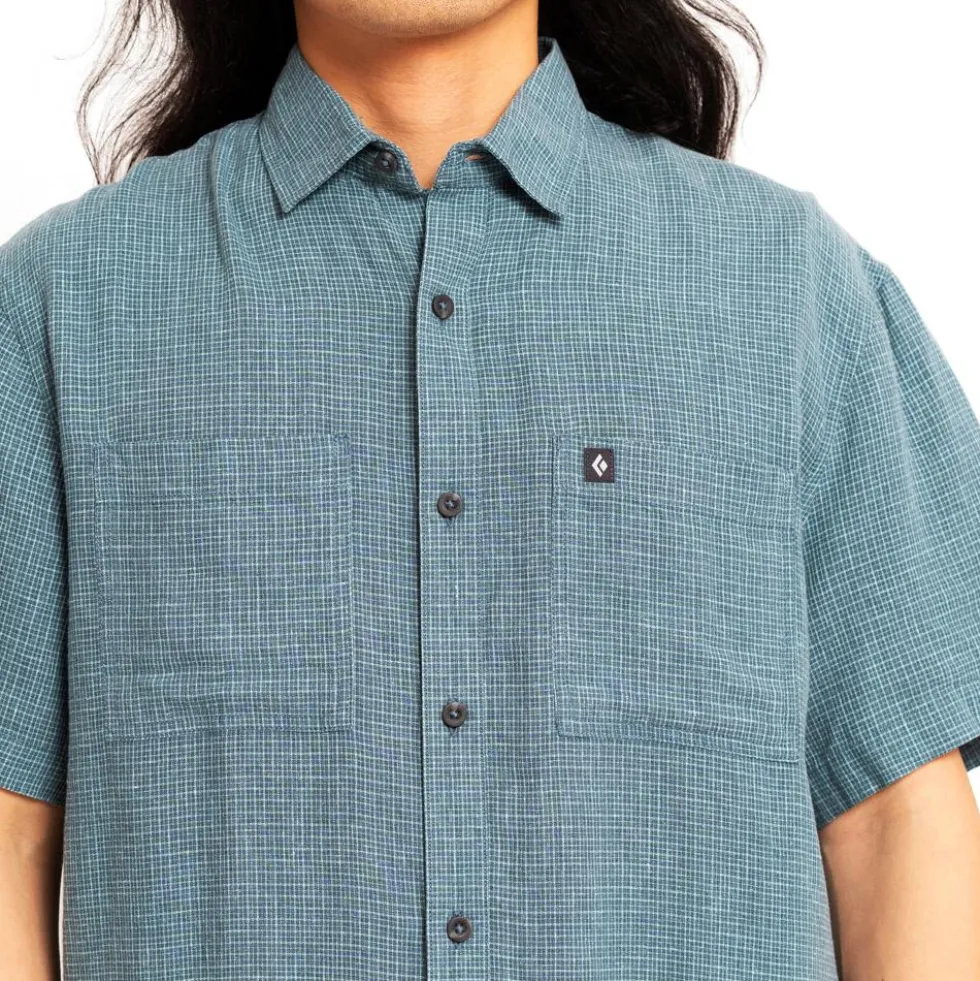 Camicia da trekking Black Diamond Scenic Route Short Sleeve Midnight Blue Glacier