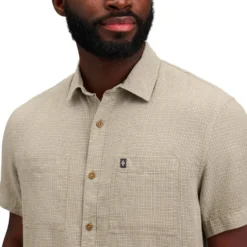 Camicia da trekking Black Diamond Scenic Route Short Sleeve Pine Smoke Chalk