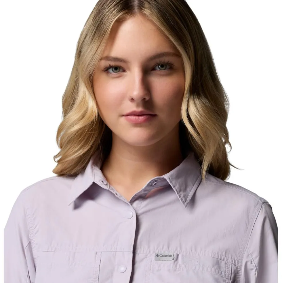 Camicia da trekking Columbia Skien Valley Long Sleeve Lavender Pearl