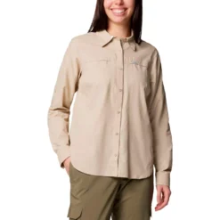 Camicia da trekking Columbia Silver Ridge 3.0 Longsleeve Shirt W Ancient Fossil