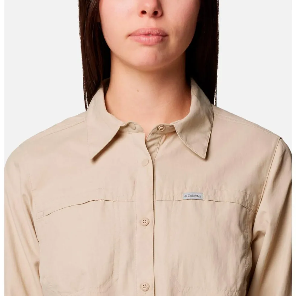 Camicia da trekking Columbia Silver Ridge 3.0 Longsleeve Shirt W Ancient Fossil
