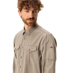 Camicia da trekking Vaude Men's Rosemoor L/S Shirt II Linen Uni