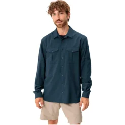 Camicia da trekking Vaude Men's Rosemoor L/S Shirt II Dark Sea Uni