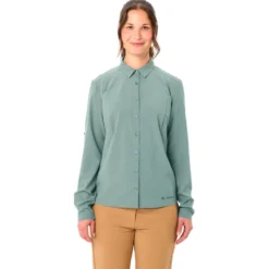 Camicia da trekking Vaude Women's Rosemoor Long Sleeve Shirt IV Dusty Fern