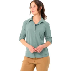 Camicia da trekking Vaude Women's Rosemoor Long Sleeve Shirt IV Dusty Fern
