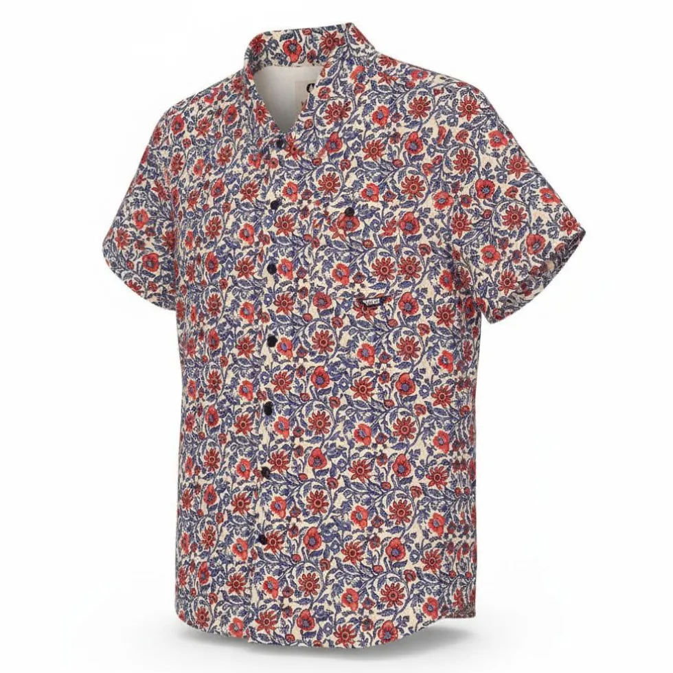 Camicia Picture Mataikona Short Sleeve Shirt Aster Print