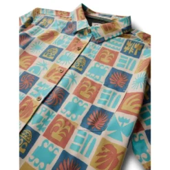 Camicia Vissla Ecology Center Hybrid Eco Short Sleeve Sand