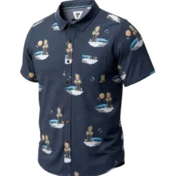 Camicia Vissla Tres Palmas Eco Short Sleeve Shirt Phantom