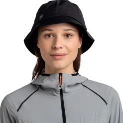 Cappelli da pescatore Buff Rain Bucket Hat Solid Black