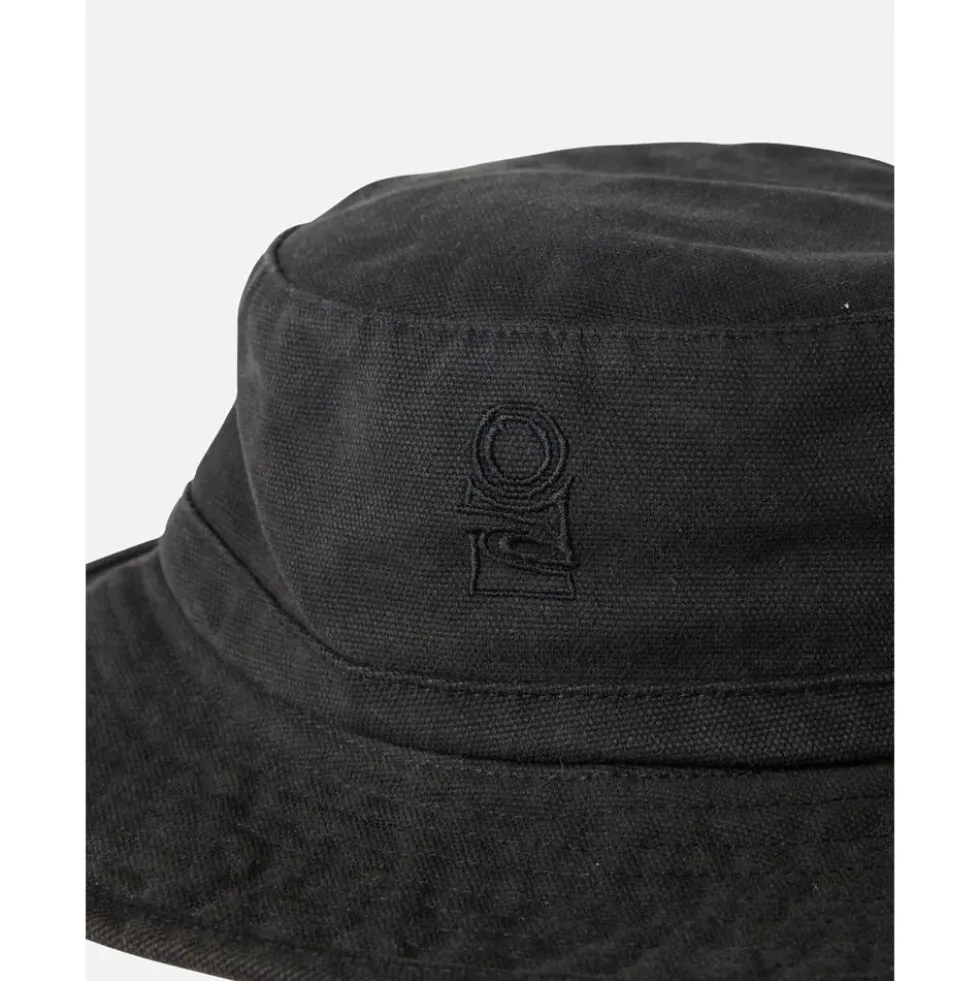 Cappelli da pescatore Rip Curl Search Canvas Wide Brim Hat Black