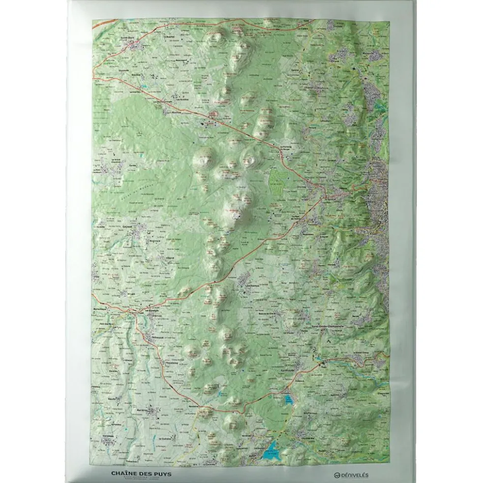 Carte 3D Deniveles Chaine Des Puys