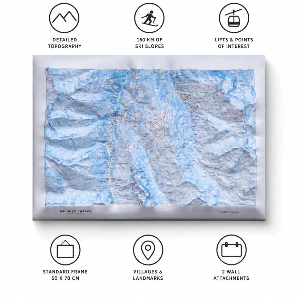 Carte 3D Deniveles Domaine Galibier-Thabor (Winter)