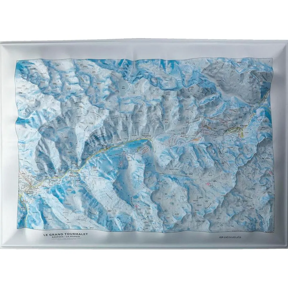 Carte 3D Deniveles Domaine Le Grand Tourmalet/Barèges/la Mongie