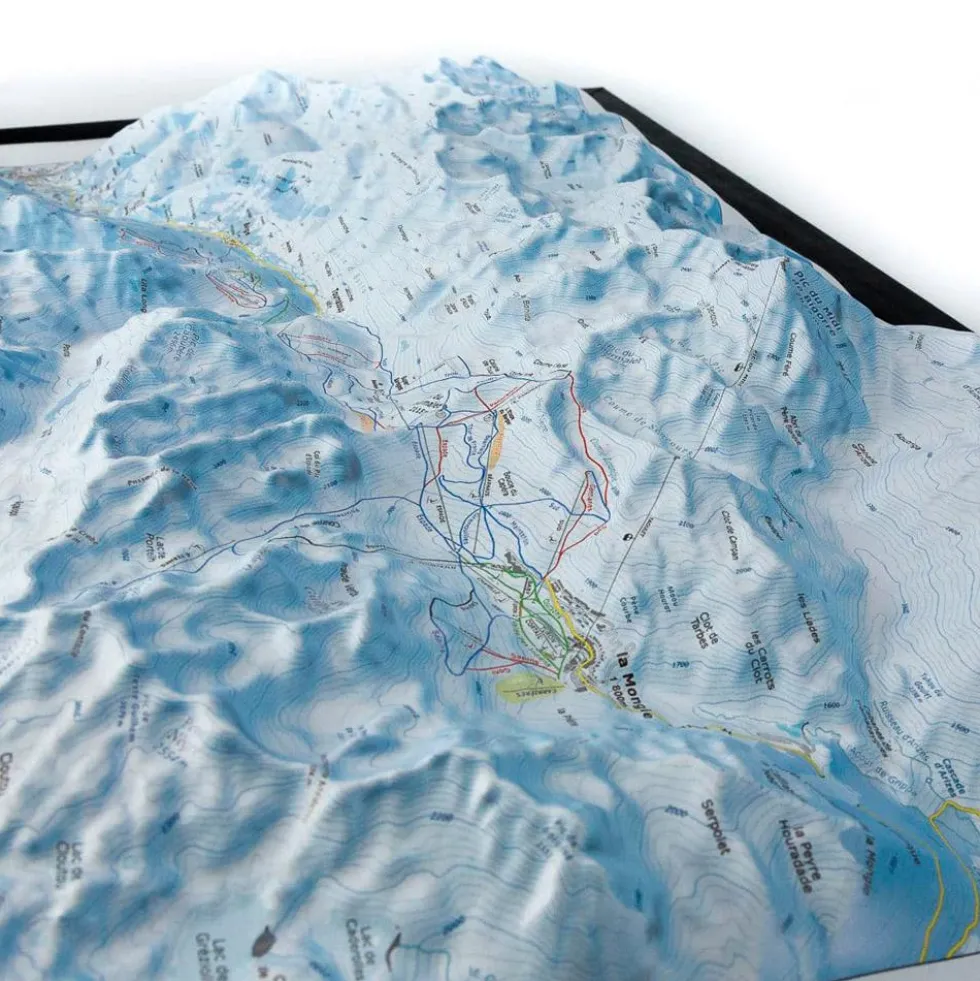 Carte 3D Deniveles Domaine Le Grand Tourmalet/Barèges/la Mongie