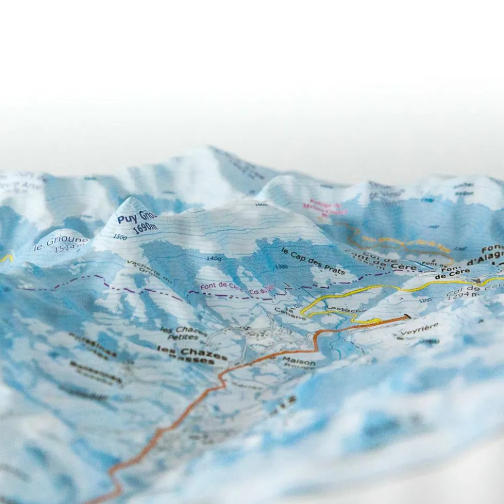 Carte 3D Deniveles Domaine Le Lioran
