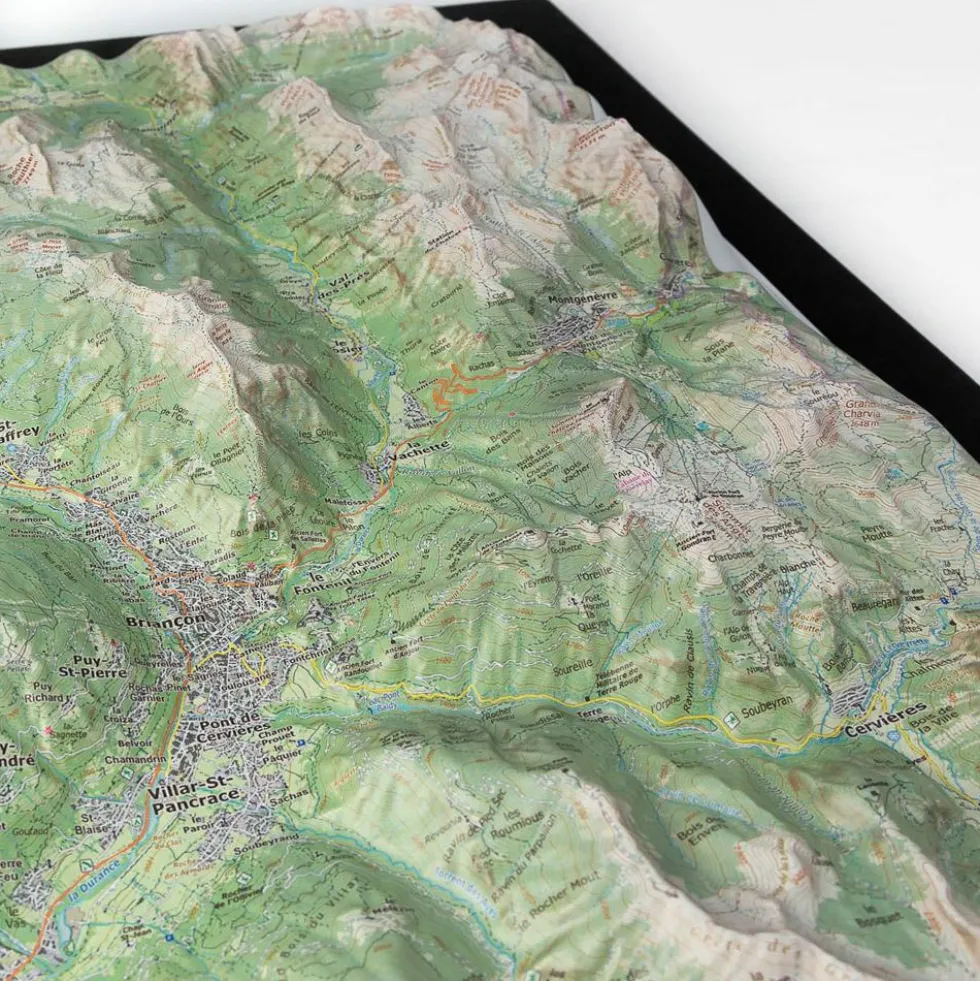 Carte 3D Deniveles Le Briançonnais