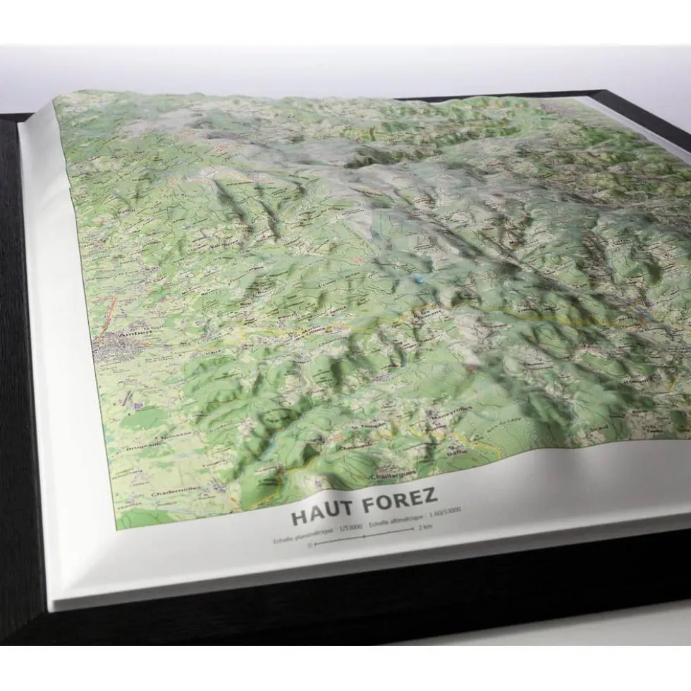 Carte 3D Deniveles Le Haut Forez