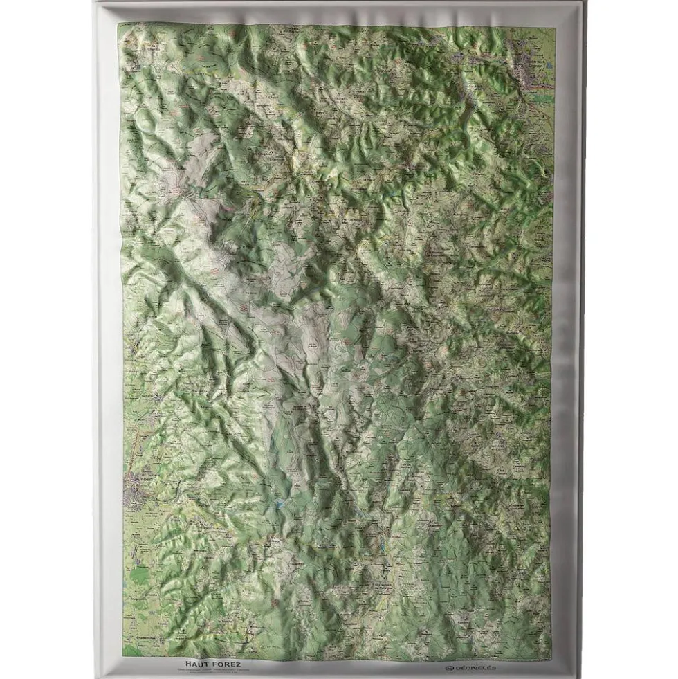 Carte 3D Deniveles Le Haut Forez