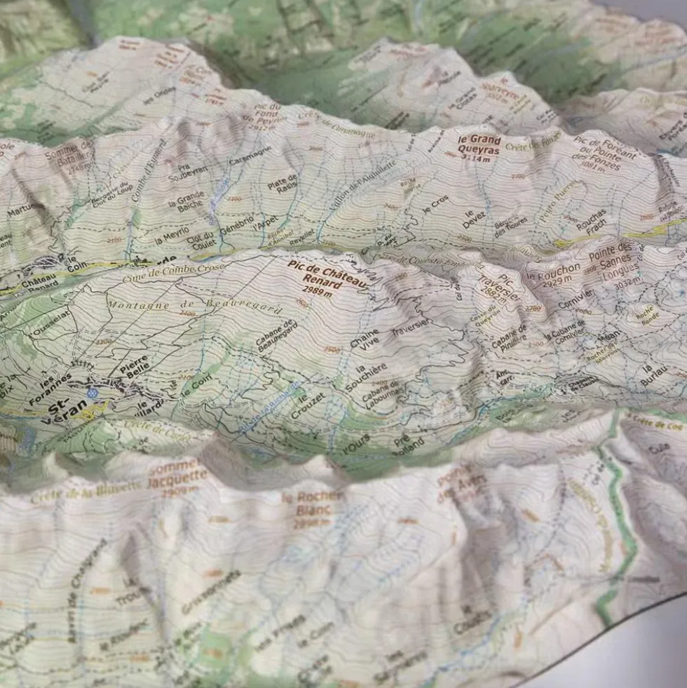Carte 3D Deniveles Le Queyras