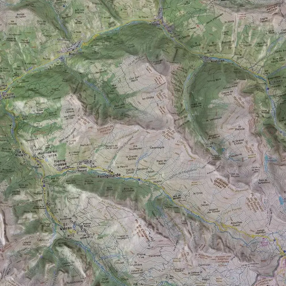 Carte 3D Deniveles Le Queyras