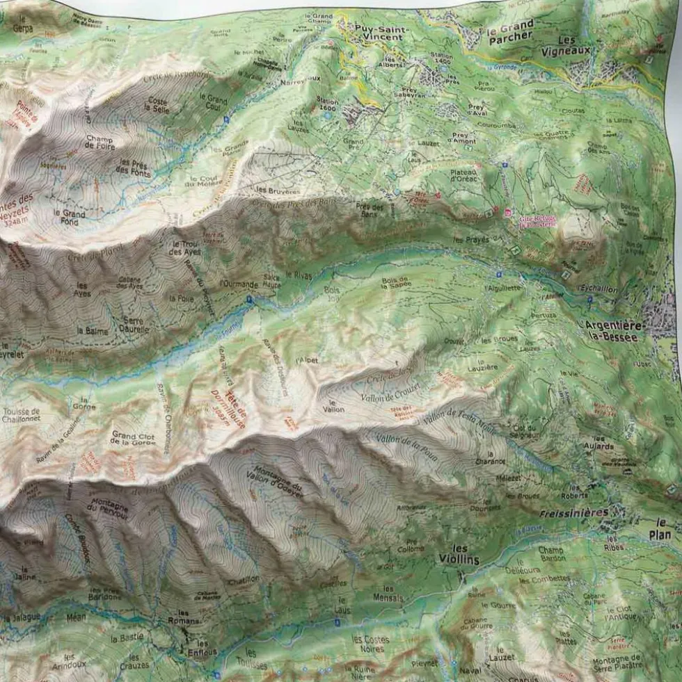 Carte 3D Deniveles Les Ecrins Sud