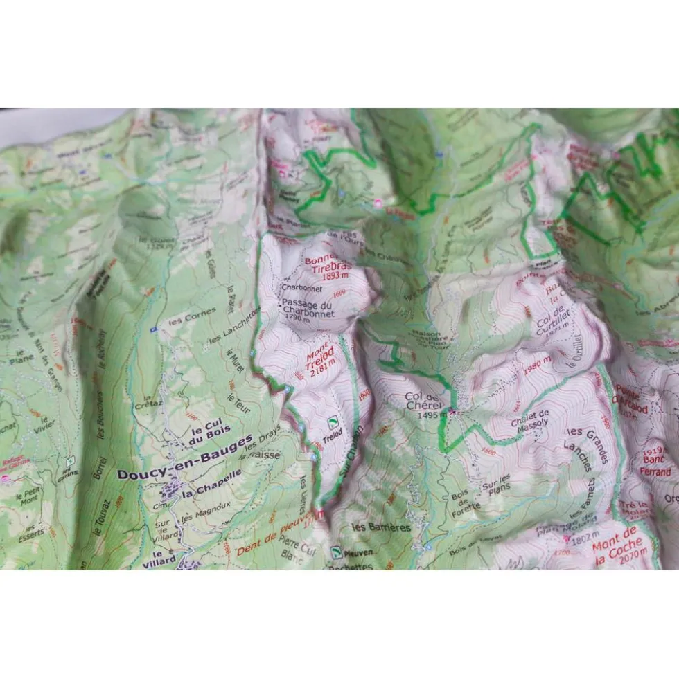 Carte 3D Deniveles Massif Des Bauges