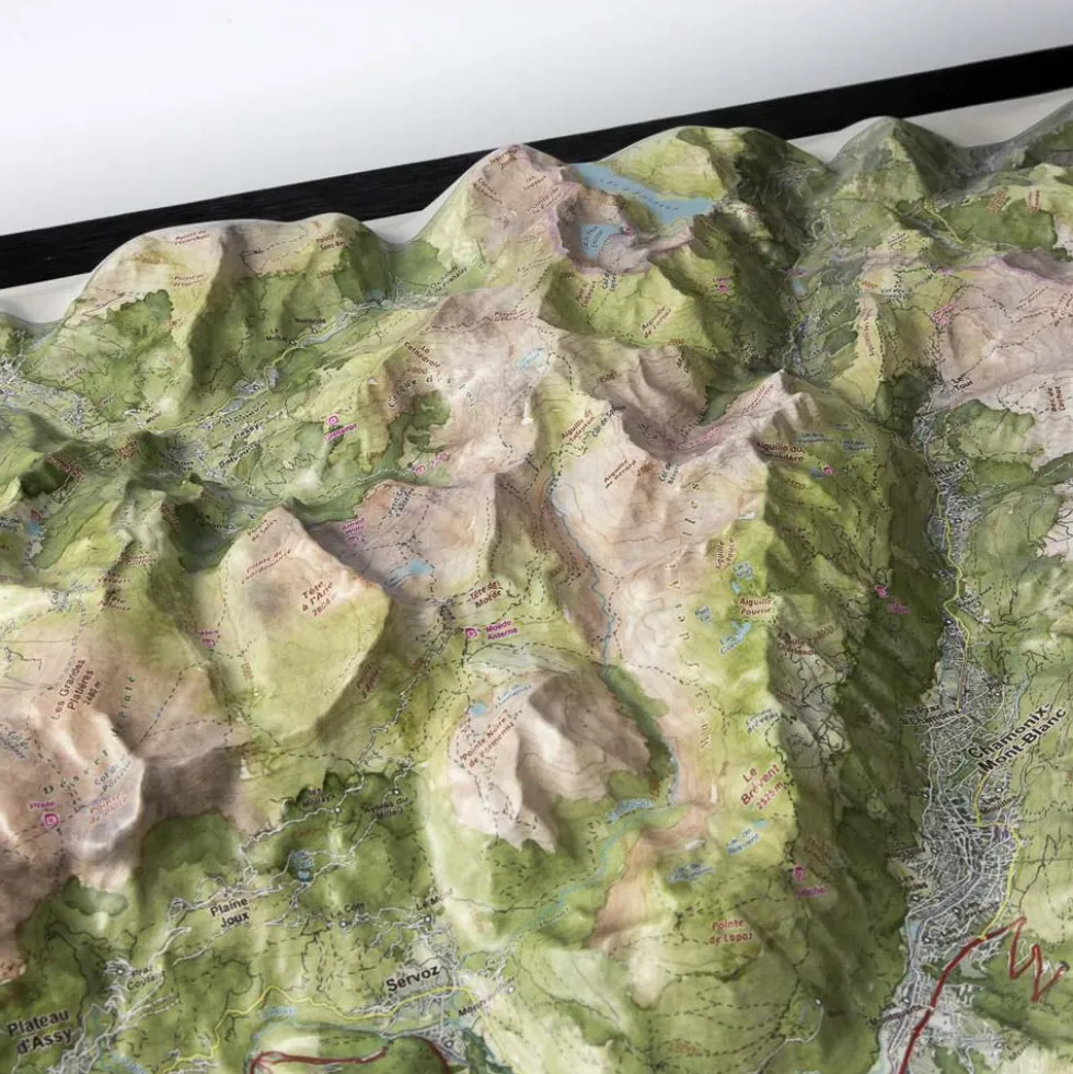 Carte 3D Deniveles Massif Du Mont Blanc