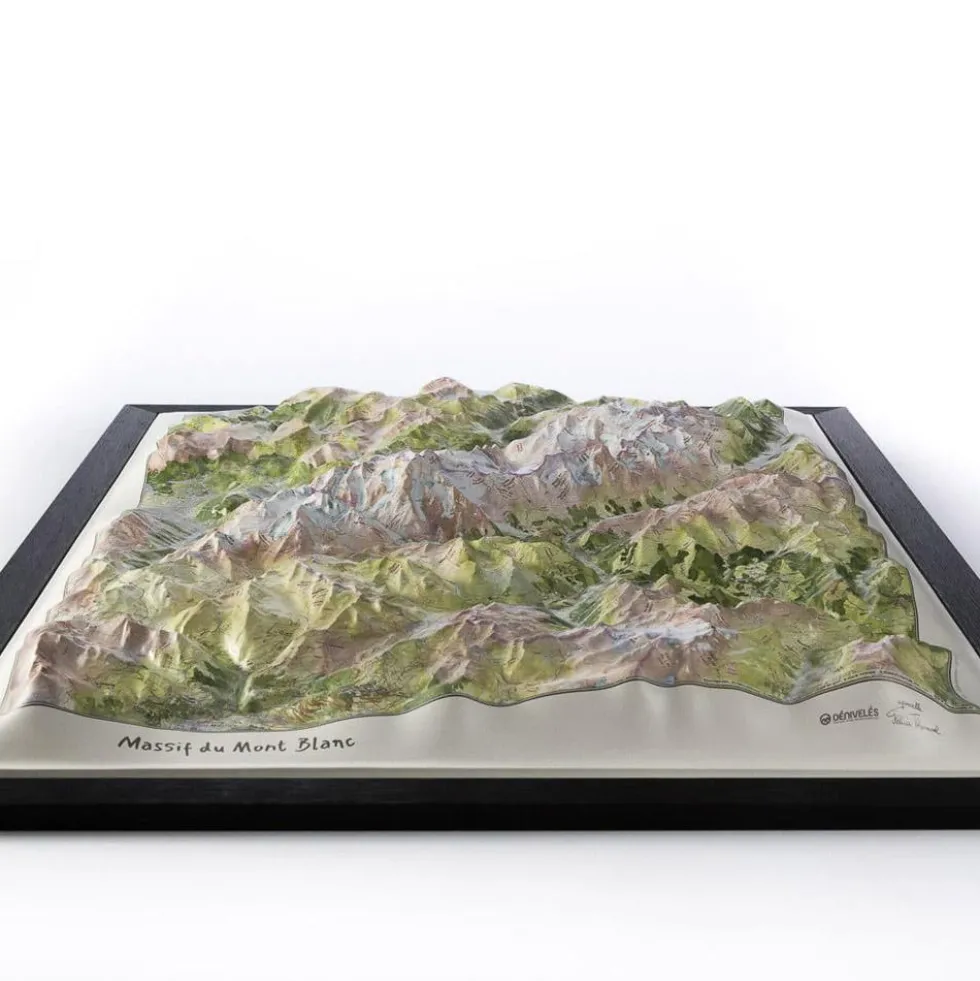 Carte 3D Deniveles Massif Du Mont Blanc