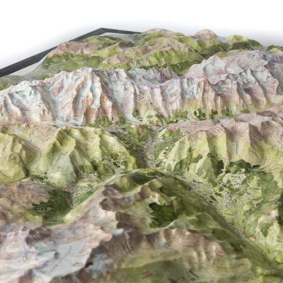 Carte 3D Deniveles Massif Du Mont Blanc