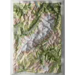 Carte 3D Deniveles Massif Du Mont Blanc