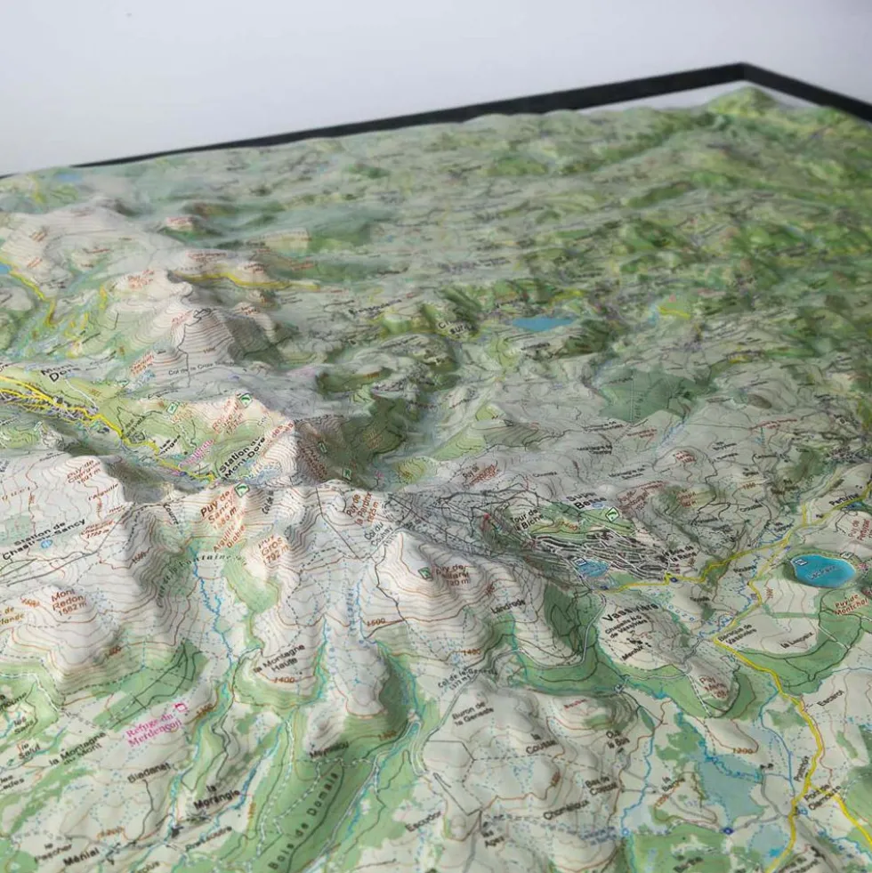 Carte 3D Deniveles Massif Du Sancy (Été)