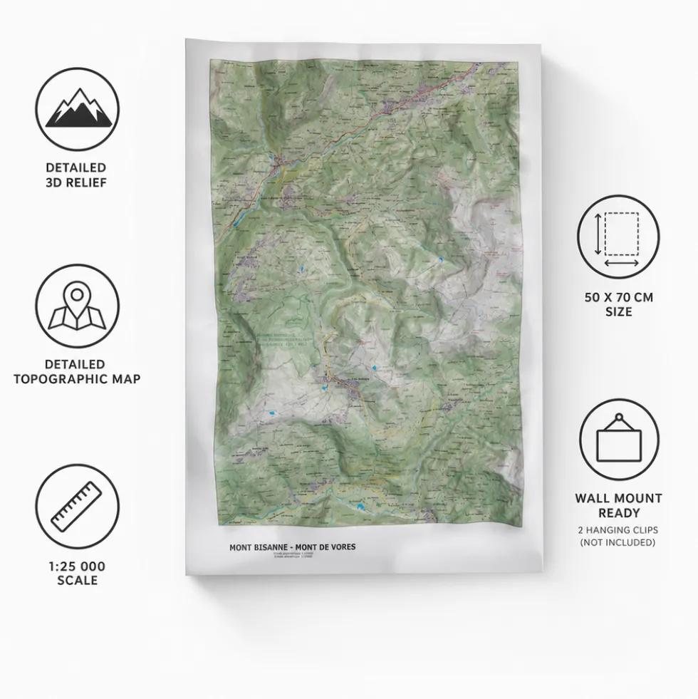 Carte 3D Deniveles Mont Bisanne & Mont De Vores (Summer)