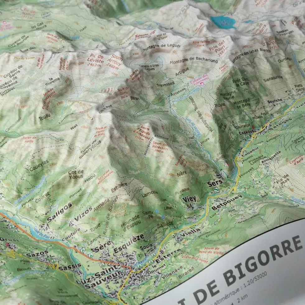 Carte 3D Deniveles Pic du Midi de Bigorre